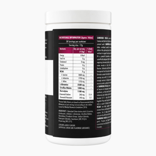MG Samurai BCAA Powder  (Net Weight – 360 Grams)